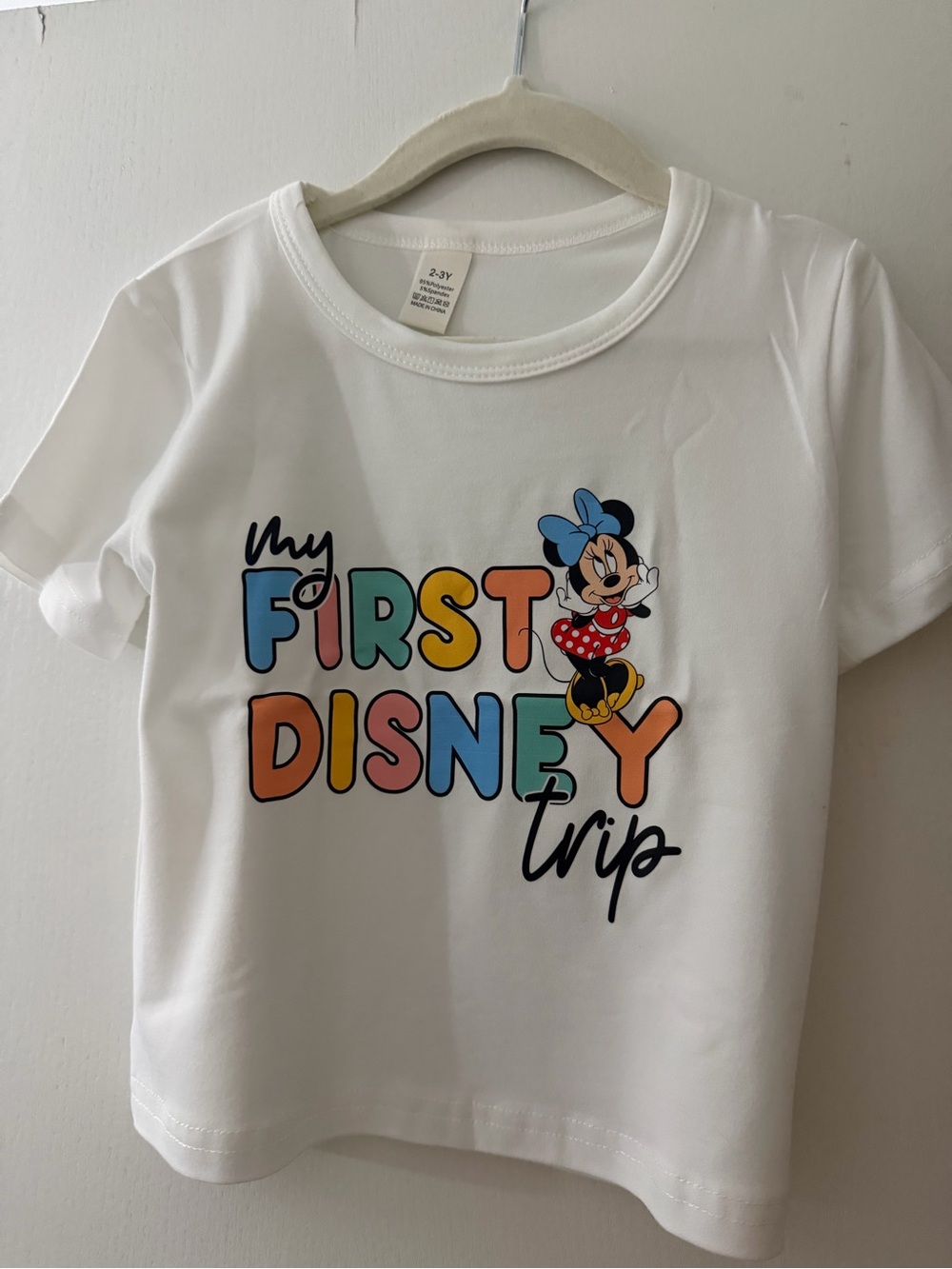 Toddler Girls' White 'My First Disney Trip' Minnie Tee